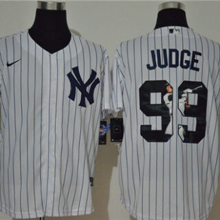Yankees 99 Aaron Judge White Nike Cool Base Player Jersey