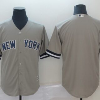 Yankees Blank Gray Cool Base Jersey