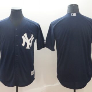 Yankees Blank Navy Cool Base Jersey