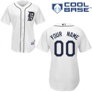 Youth's Detroit Tigers Home White Customized Jersey