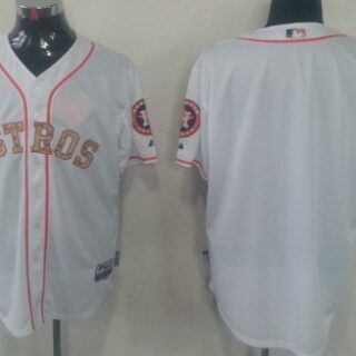 Youth's Houston Astros Customized White With Camo Jersey
