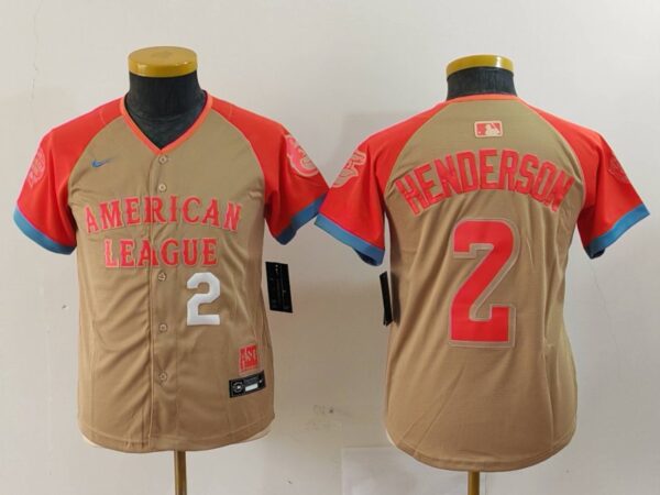 Youth American League #2 Gunnar Henderson Cream 2024 All-Star Limited Stitched Jerseys