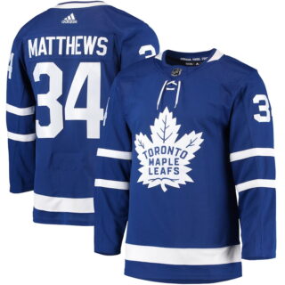 Men's Auston Matthews #34 Toronto Maple Leafs adidas Home Primegreen Authentic Player Jersey - Blue