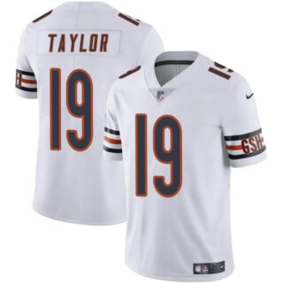 Youth Chicago Bears #19 Tory Taylor White Vapor Stitched Football Jersey