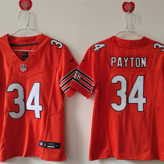 Youth Chicago Bears #34 Walter Payton Orange F.U.S.E Vapor Stitched Football Jersey