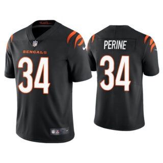 Youth Cincinnati Bengals #34 Samaje Perine Black Vapor Untouchable Limited Stitched Jersey