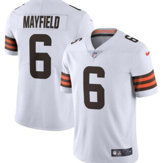 Youth Cleveland Browns #6 Baker Mayfield White Vapor Untouchable Limited Stitched Jersey