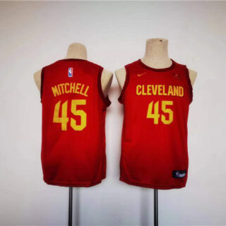 Youth Cleveland Cavaliers #45 Donovan Mitchell Red Stitched Jersey