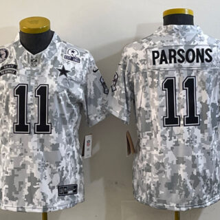 Youth Dallas Cowboys #11 Micah Parsons 2024 F.U.S.E Arctic Camo Salute To Service Limited Stitched Football Jerseys
