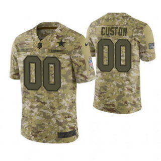 Youth Dallas Cowboys Custom Camo 2018 Salute To Service Game Jersey