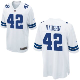 Youth Deuce Vaughn #42 Dallas Cowboys White Color Game Jersey