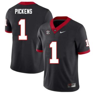 Youth Georgia Bulldogs #1 George Pickens Black Stitched Football Jersey