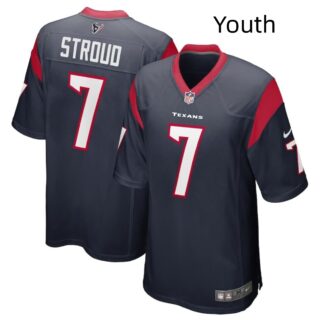 Youth Houston Texans #7 C.J. Stroud Navy Stitched Game Jersey