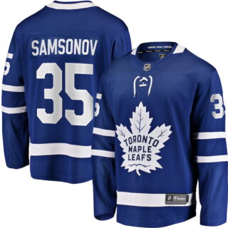 Men's Ilya Samsonov #35 Toronto Maple Leafs Home Breakaway Player Jersey - Blue