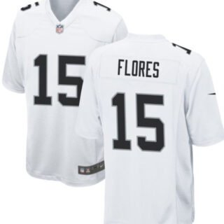 Youth Las Vegas Raiders 15 Tom Flores White Jersey