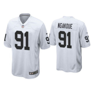 Youth Las Vegas Raiders #91 Yannick Ngakoue White Jersey