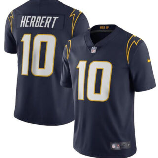 Youth Los Angeles Chargers #10 Justin Herbert Navy Vapor Untouchable Limited Stitched Jersey