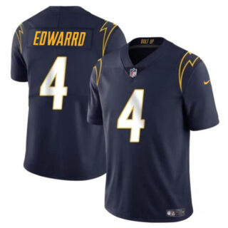 Youth Los Angeles Chargers #4 Gus Edwards Navy Vapor Untouchable Limited Stitched Jersey