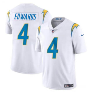 Youth Los Angeles Chargers #4 Gus Edwards White Vapor Untouchable Limited Stitched Jersey
