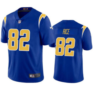 Youth Los Angeles Chargers #82 Brenden Rice Royal 2024 Draft Vapor Limited Stitched Football Jersey