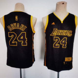 Youth Los Angeles Lakers #24 Kobe Bryant Black Stitched Basketball Jersey