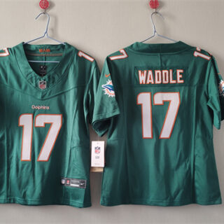 Youth Miami Dolphins #17 Jaylen Waddle Aqua 2023 F.U.S.E Vapor Limited Stitched Football Jersey