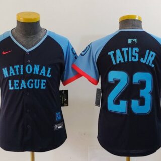Youth National League #23 Fernando Tatis Jr. Navy 2024 All-Star Limited Stitched Baseball Jerseys
