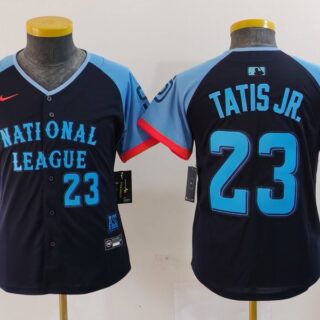 Youth National League #23 Fernando Tatis Jr. Navy 2024 All-Star Limited Stitched Baseball Jerseys