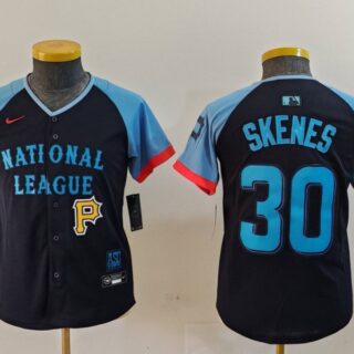 Youth National League #30 Paul Skenes Navy 2024 All-Star Limited Stitched Baseball Jerseys