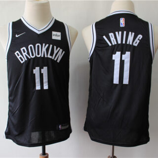 Youth Nets 11 Kyrie Irving Black Youth Nike Swingman Jersey