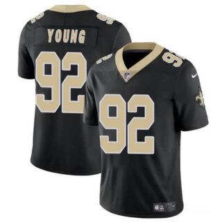 Youth New Orleans Saints #92 Chase Young Black Vapor Limited Stitched Football Jersey