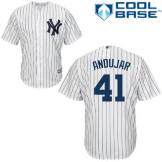 Youth New York Yankees #41 Miguel Andujar White Baseball Jersey