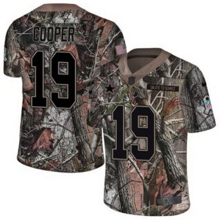 Youth Nike Cowboys #19 Amari Cooper Camo Youth Stitched NFL Limited Rush Realtree Jersey