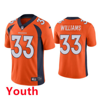 Youth Nike Denver Broncos #33 Javonte Williams Orange Jersey