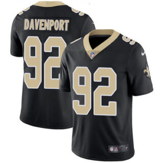Youth Nike Saints 92 Marcus Davenport Black Youth Vapor Untouchable Limited Jersey