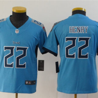 Youth Nike Titans 22 Derrick Henry Blue Youth New Vapor Untouchable Player Limited Jersey