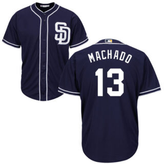 Youth Padres #13 Manny Machado Navy blue Cool Base Stitched Youth Baseball Jersey