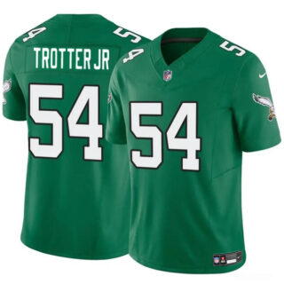 Youth Philadelphia Eagles #54 Jeremiah Trotter Jr Green 2024 Draft F.U.S.E Vapor Untouchable Throwback Limited Stitched Football Jersey