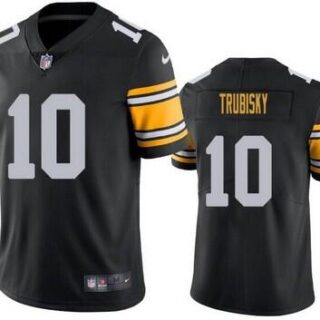 Youth Pittsburgh Steelers #10 Mitchell Trubisk Black Vapor Untouchable Limited Stitched Jerseys