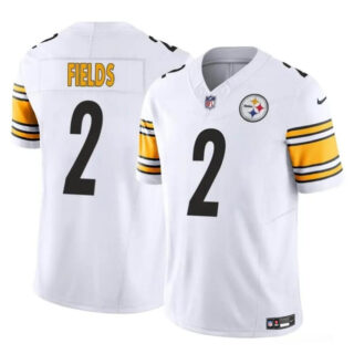 Youth Pittsburgh Steelers #2 Justin Fields White 2023 F.U.S.E. Vapor Untouchable Limited Stitched Football Jersey