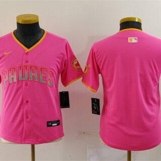 Youth San Diego Padres Blank Pink Stitched Baseball Jersey