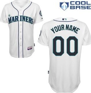 Youth Seattle Mariners Customized White Jersey