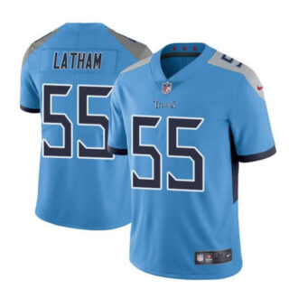 Youth Tennessee Titans #55 JC Latham Blue 2024 Draft Vapor Limited Stitched Football Jersey