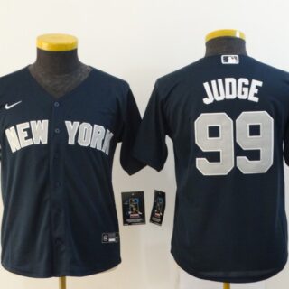 Youth Yankees 99 Aaron Judge Navy Youth 2020 Nike Cool Base Jersey