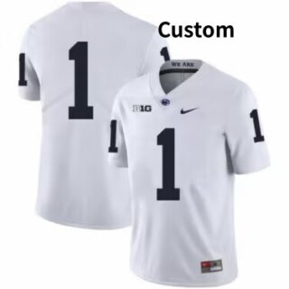 Youth Custom Penn State Nittany Lions White Nike College Football Jersey