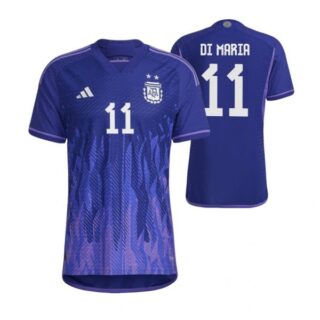 Youth Angel Di Maria Argentina National Team Purple Away Soccer Jersey 2022-23