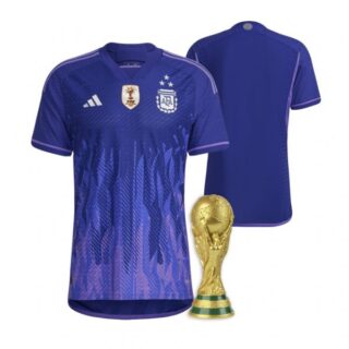 Women's Argentina National Team Purple Away 3 Stars 2022 World Cup Champions Jersey