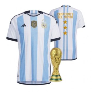 Women's Campeones Del Mundo Argentina National Team White Home 3 Stars 2022 World Cup Champions Jersey