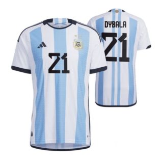 Men's Paulo Dybala Argentina National Team White Home Soccer Jersey 2022-23