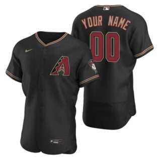 Men's Custom Arizona Diamondbacks Flex Base Jersey Black